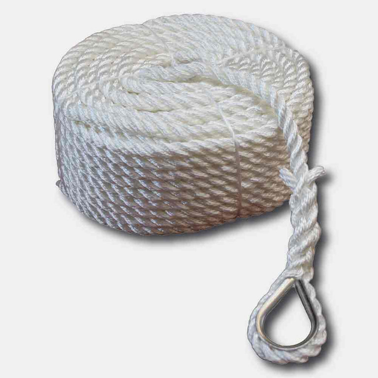 Corde à âme en fibre sythétique 8,mm - préparée avec cosse - Methappro