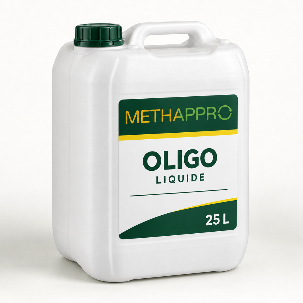 Bidon d'oligo-éléments liquides complets Methappro pour digesteur