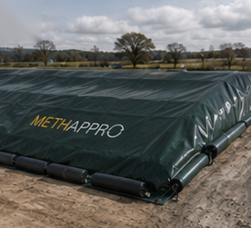 Silo d'ensilage couvert d'une bâche Methappro